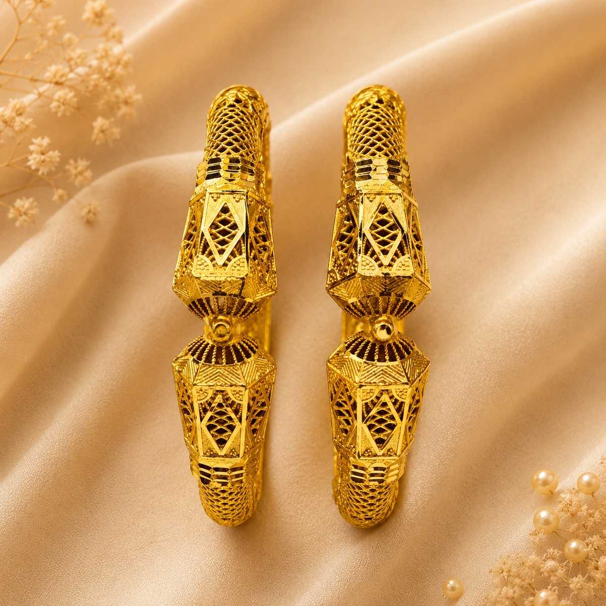 Premium 24KT Gold Plated Heritage Filigree Bangles
