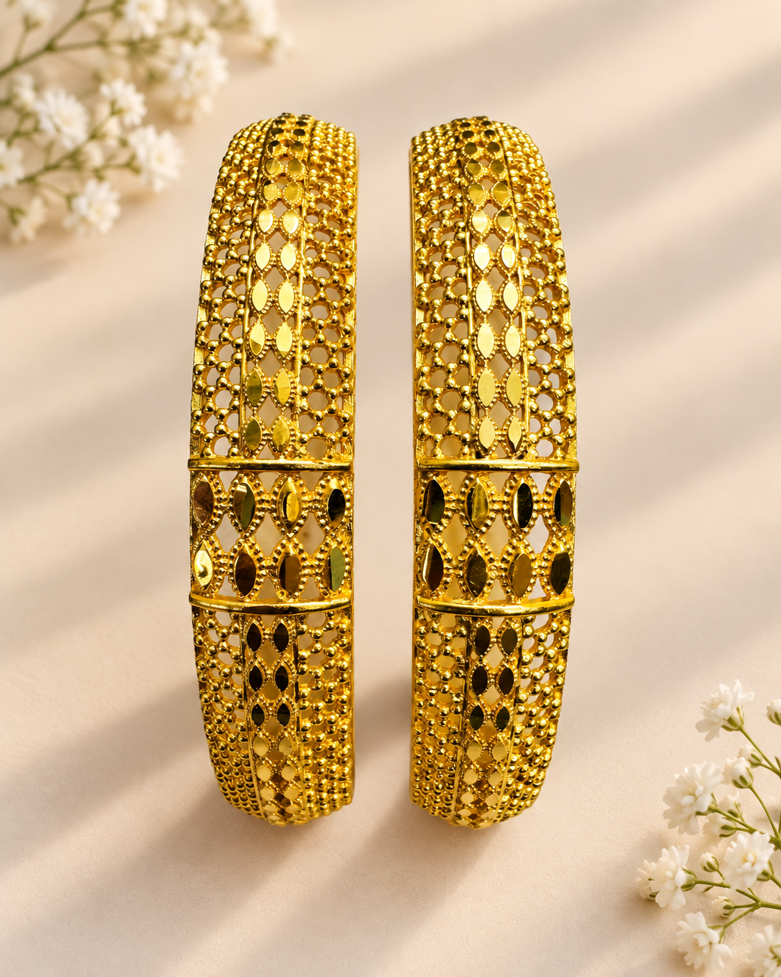 Premium 24KT Gold Plated Jaali Heritage Bangles