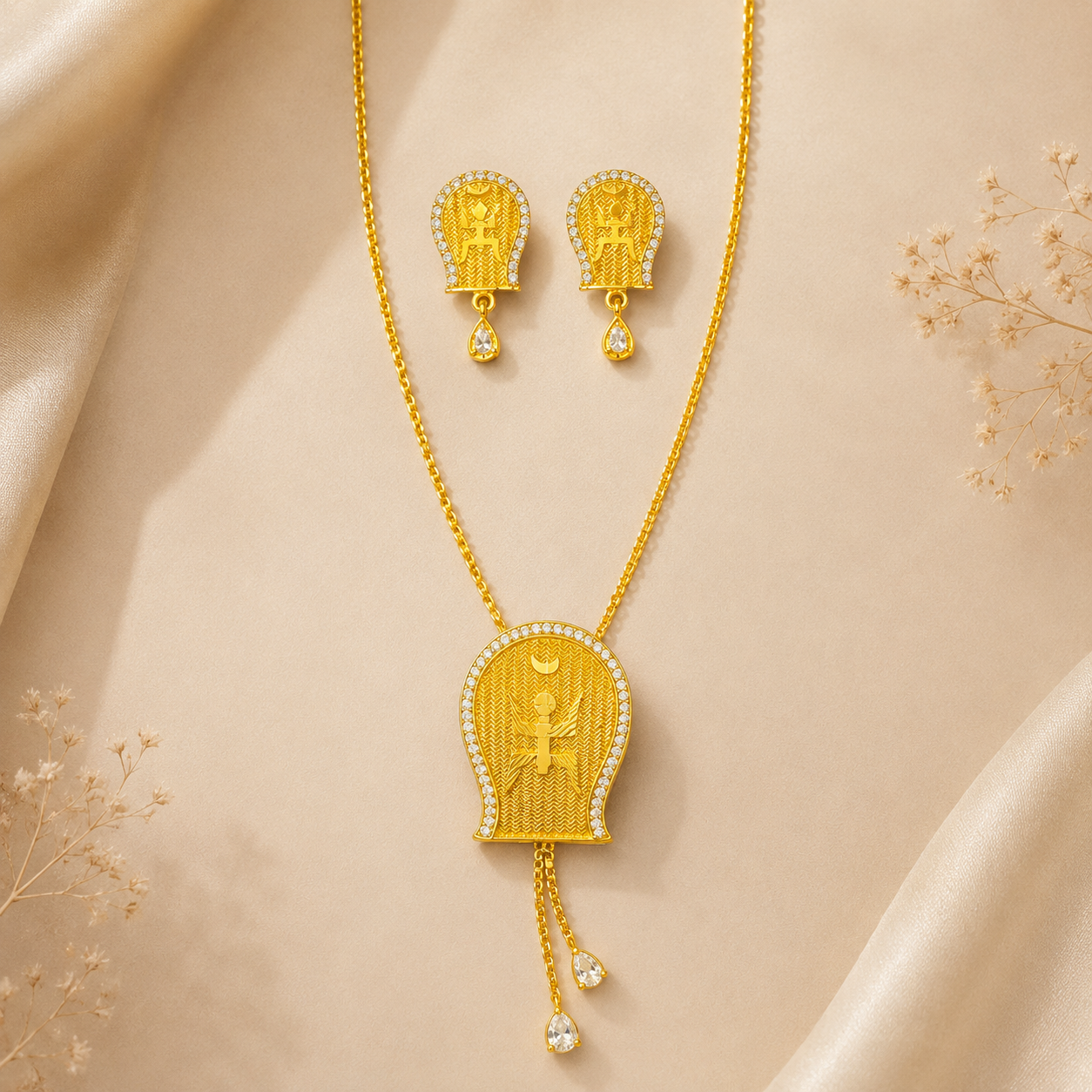 Premium 24KT Gold Plated Kulo Pendant Set