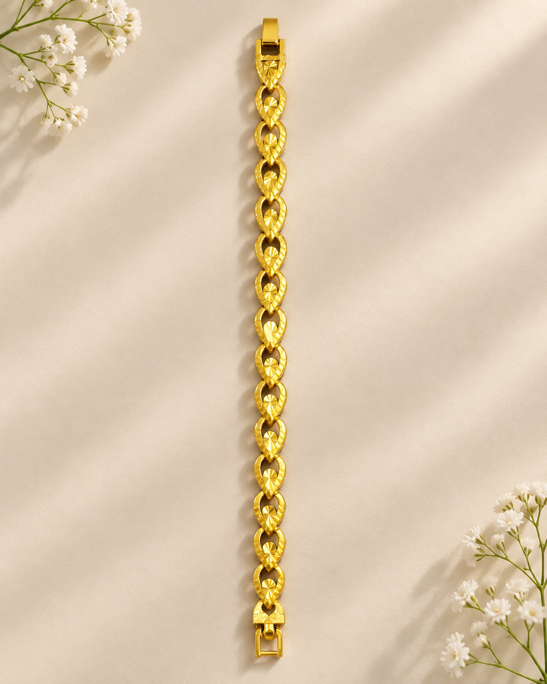 Premium 24KT Gold Plated Teardrop Bracelet