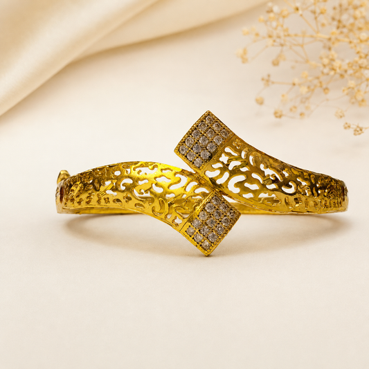 Premium 24KT Gold Plated AD Crossover Bracelet