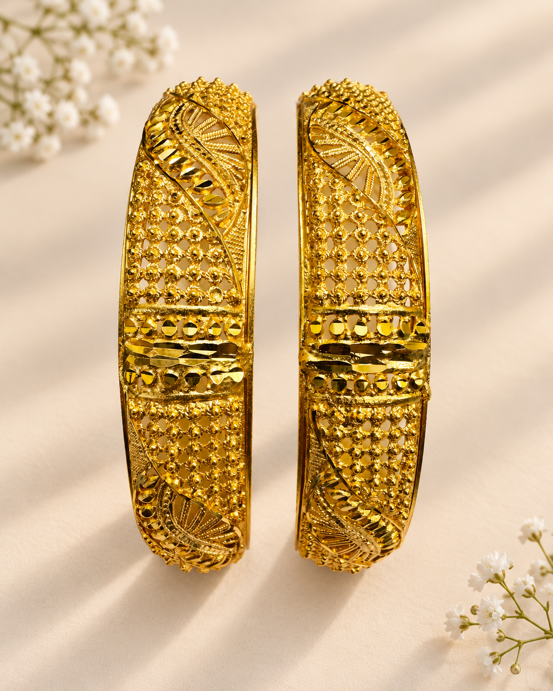 Premium 24KT Gold Plated Aaranya Filigree Bangles