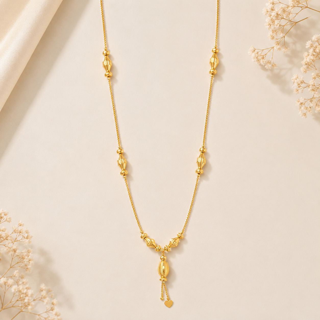 Premium 24KT Gold Plated Charm Drop Chain