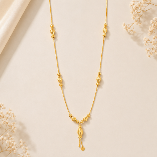 Premium 24KT Gold Plated Charm Drop Chain