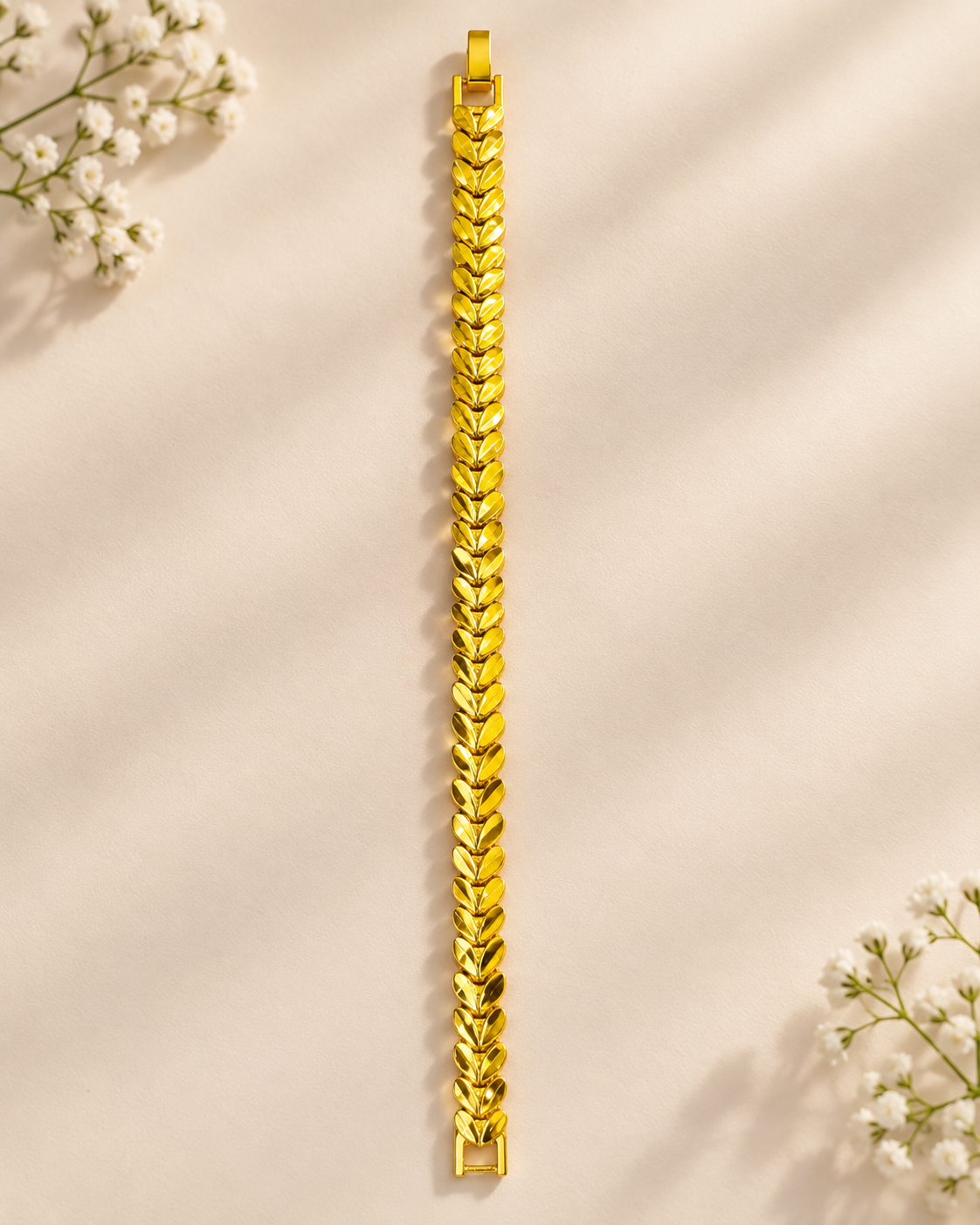 Premium 24KT Gold Plated Chevron Bracelet
