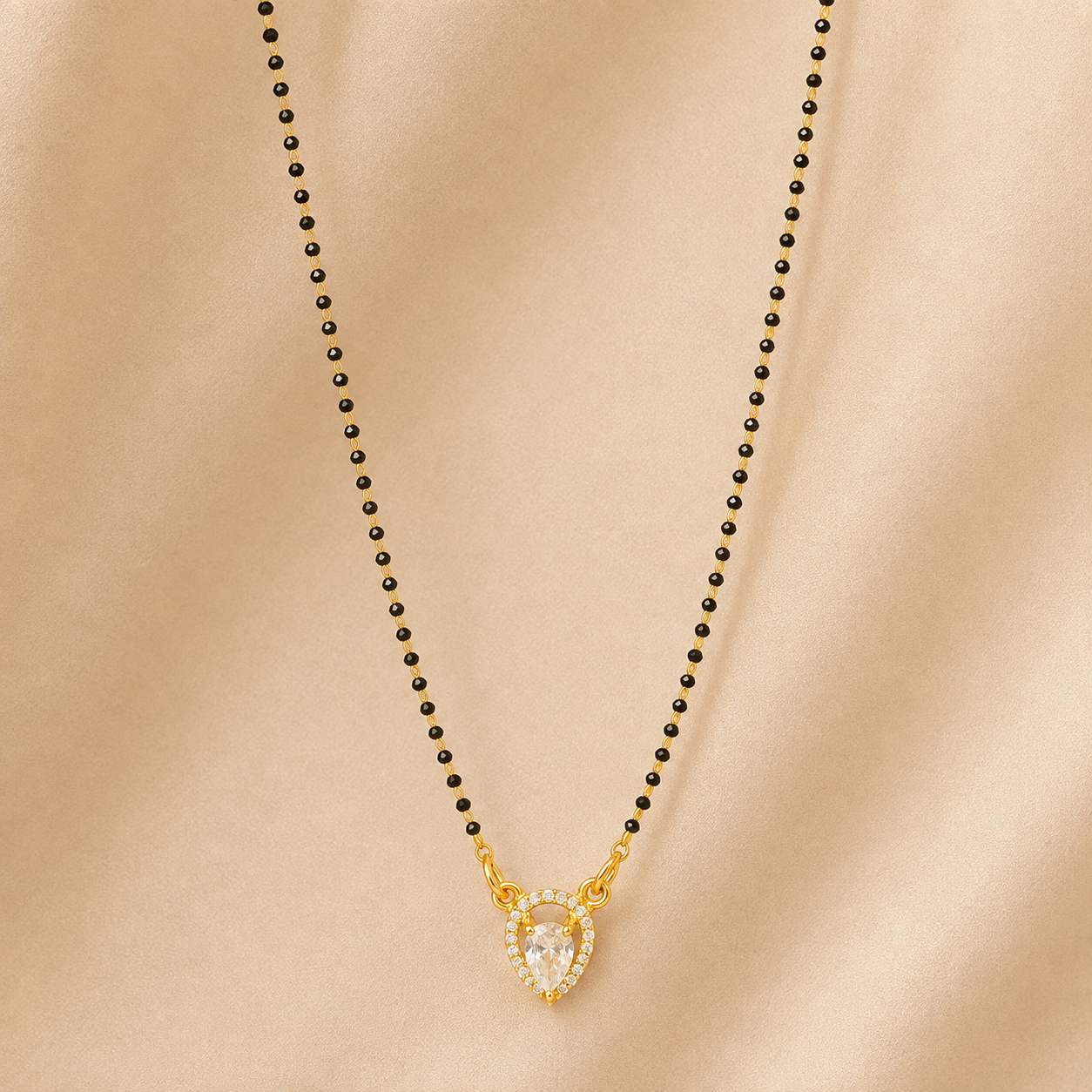 Premium 24KT Gold Plated Classic Solitaire Mangalsutra