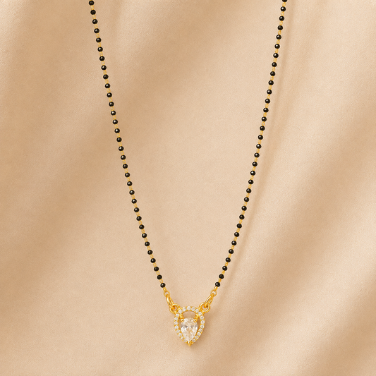 Premium 24KT Gold Plated Classic Solitaire Mangalsutra
