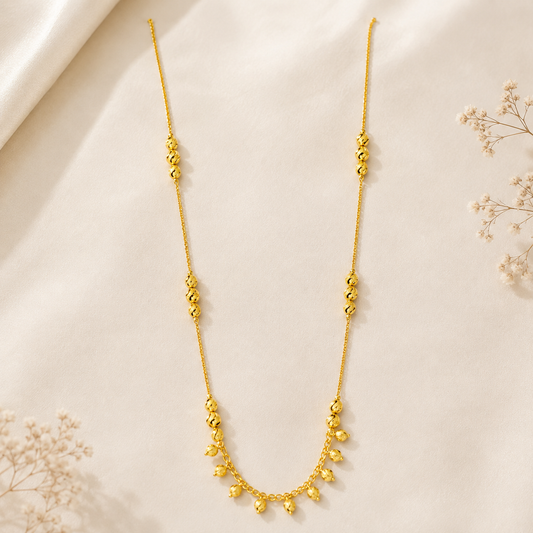 Premium 24KT Gold Plated Delicate Droplet Chain