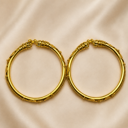Premium 24KT Gold Plated Floral Vine Bangles