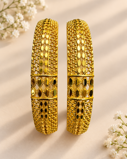 Premium 24KT Gold Plated Jaali Heritage Bangles