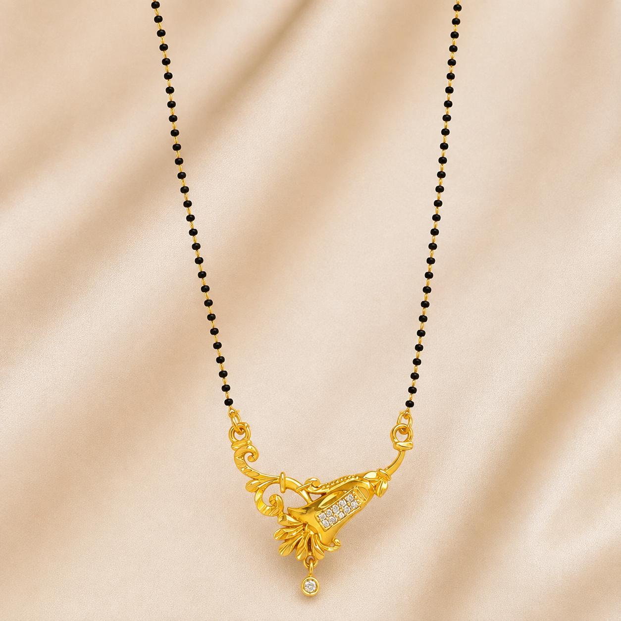 Premium 24KT Gold Plated Ornate Floral Mangalsutra