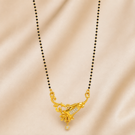 Premium 24KT Gold Plated Ornate Floral Mangalsutra