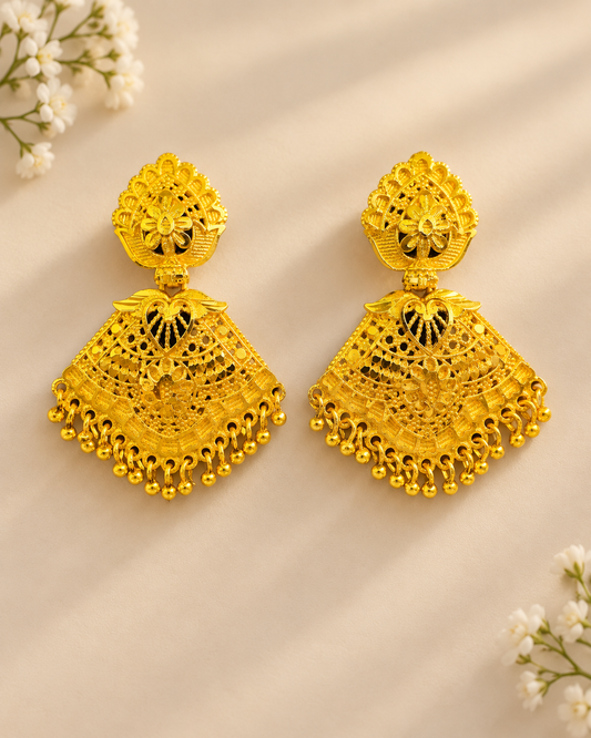 Premium 24KT Gold Plated Padma Heritage Earrings