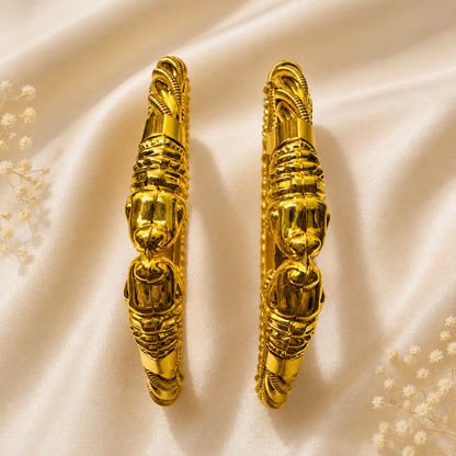 Premium 24KT Gold Plated Royal Sculpted Bangles
