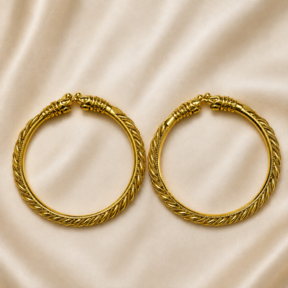 Premium 24KT Gold Plated Royal Sculpted Bangles